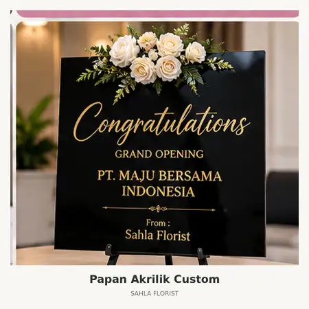 Papan Bunga Akrilik Paris Van Java